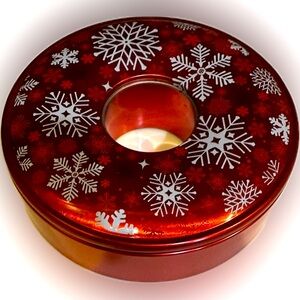 VTG RARE SAXON CHOCOLATES TIM RED SNOWFLAKE LIFESAVER DONUT SHAPE 6” TORONTO